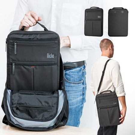 Lättviktig 3-i-1-ryggsäckssats inklusive laptopfodral och passfodral, den perfekta packningen för dagligt bruk.
